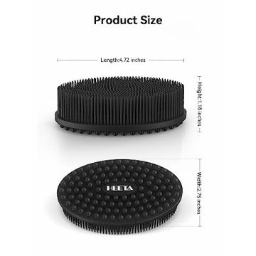 HEETA Silicone Body Scrubber for Gentle Exfoliation and Cleansing