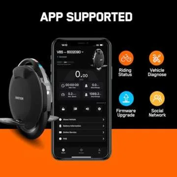 INMOTION V8S Electric Unicycle One Wheel Self Balancing Scooters for Adults,16 Inch Smart Electric Monowheel with 22 MPH, 30° Climbing Capacity & 47 Miles Mileages