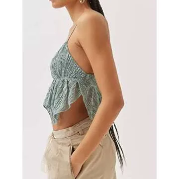 Stylish Women Y2K Backless Crop Top for Summer