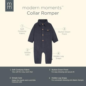 Adorable Boys' Corduroy Romper for Comfort and Style