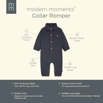Adorable Boys' Corduroy Romper for Comfort and Style
