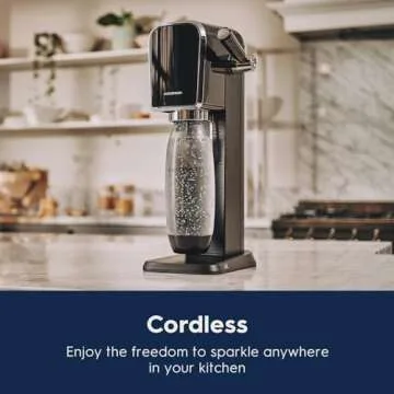 SodaStream Art Sparkling Water Maker (Misty Blue) with CO2 and Dishwasher Safe Bottle