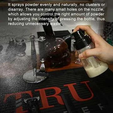 2 Pieces Barber Powder Spray Bottle, Empty Powder Travel Cosmetics Blower, Refillable Hair Fiber Applicator for Hair Salon, Home, Beauty (140ml+140ml)