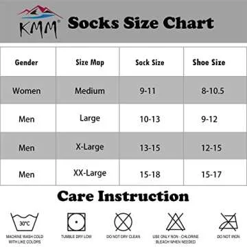 KMM Men's Cotton Full Thick Cushion Crew Socks Moisture Control Heavy Duty Work Boot Warm Thermal Anti Wicking Sweat Blisters 6P(White L)