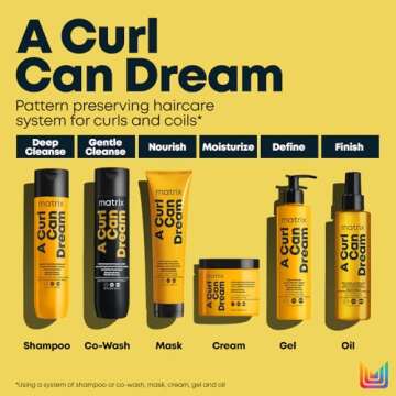 Matrix A Curl Can Dream Deep Cleansing Shampoo | Clarifying| Preserves Curl Pattern, Removes Build Up | For Curly & Coily Hair | Silicone & Paraben Free | With Manuka Honey Extract | 10.1 Fl. Oz.