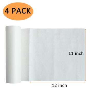 Belinlen Bamboo Paper Towels - 4 Rolls Heavy Duty & Reusable for Kitchen & Cleaning