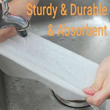 Belinlen Bamboo Paper Towels 4 Rolls Heavy Duty Washable