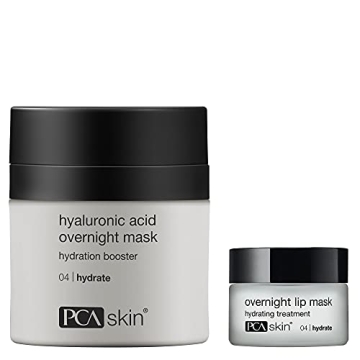 PCA SKIN Moisturizing Anti-Aging Hyaluronic Acid Overnight Face & Lip Mask Bundle