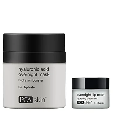 PCA SKIN Moisturizing Anti-Aging Hyaluronic Acid Overnight Face & Lip Mask Bundle