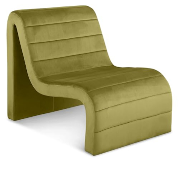 Meridian Furniture 403 Olive Ivy Collection Modern Velvet Accent Chair