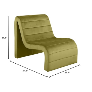Meridian Modern Velvet Accent Chair in Rich Olive