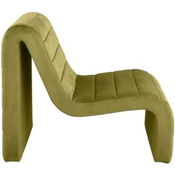 Meridian Modern Velvet Accent Chair in Rich Olive