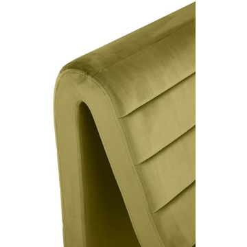 Meridian Modern Velvet Accent Chair in Rich Olive