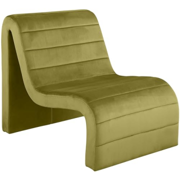 Meridian Modern Velvet Accent Chair in Rich Olive