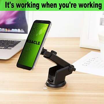 KSACLE Car Phone Mount - Universal Holder for Dashboard & Air Vent