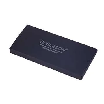 GUSLESON Men's Navy Blue Cravat Self Tie Paisley Necktie and Handkerchief Set Floral Luxury Ascot (0603-02)