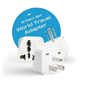 Ceptics Travel Adapter Set: 12 Types A-M Plugs for Global Connectivity