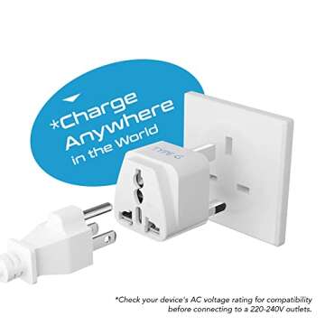 Ceptics 12-Piece Travel Adapter Set for Worldwide Use