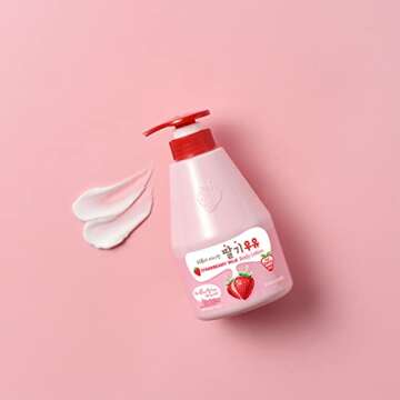 WELCOS KWAILNARA Strawberry Milk Body Lotion – Korean Body Lotion for Hydrated and Nourished Skin 560 g / 19.75 fl. oz