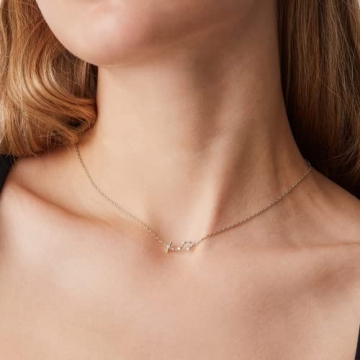 PAVOI 14K Gold Plated Leo Zodiac Constellation Necklace