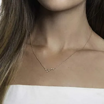 PAVOI 14K Gold Plated Leo Zodiac Constellation Necklace