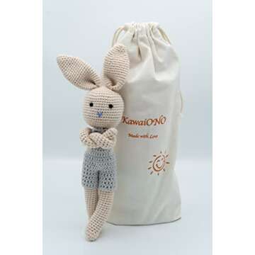 KawaiOnO Bunny Family, Bunny Dad, Handmade Bunny Crochet Plushie Doll, Amigurumi Doll, Baby/Toddler ...