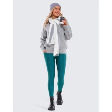Warm Fleece Lined Leggings with Pockets for Women