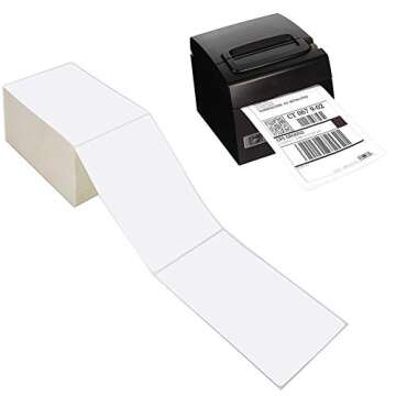 9527 Fanfold 4 x 6 Direct Thermal Shipping Labels - 1000 per Stack