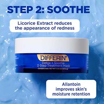 Differin Clay Face Mask for Acne Prone Skin - Detox & Soothe