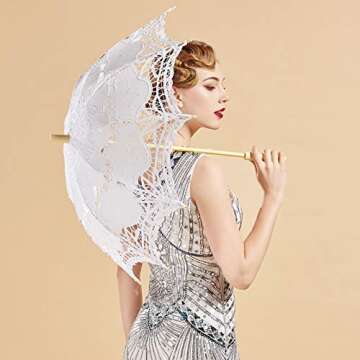BABEYOND Elegant Lace Parasol for Weddings and Cosplay