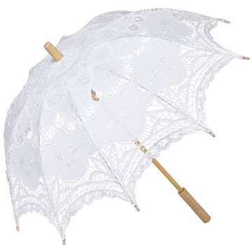 BABEYOND Elegant Lace Parasol for Weddings and Cosplay