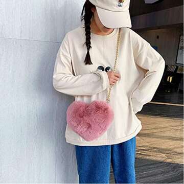 Chic FENICAL Heart Shaped Crossbody Bag in Red