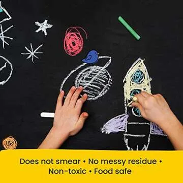 Jaq Jaq Bird ButterStix 12pk Assorted Colors + Holder | Non-Toxic Erasable Dust-Free Mess Free Chalks for Kids