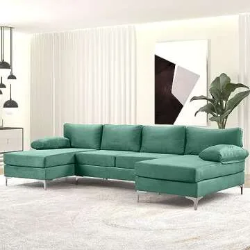 Casa AndreaMilano Velvet U-Shape Sectional Sofa for All