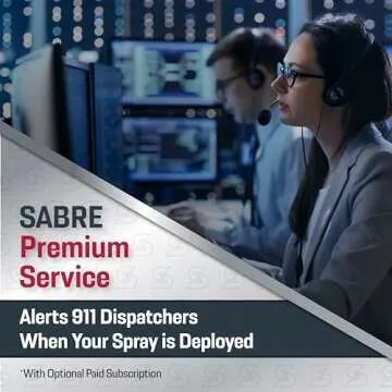 SABRE SMART Bluetooth Pepper Spray for Self Defense w/ Live GPS Tracking, Text & Phone Call Alerts in Emergencies, Fast Flip Top, Training Spray, Refill Canister Available, 0.54 fl oz