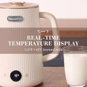 Nueve&Five White Electric Kettle with Digital Display 1.7L