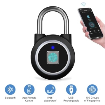 MEGAFEIS Smart Fingerprint Padlock - Bluetooth Lock