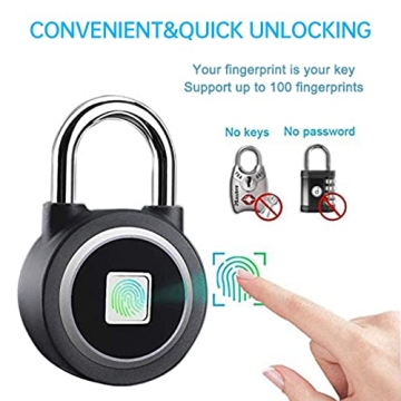 MEGAFEIS Smart Fingerprint Padlock - Bluetooth Lock