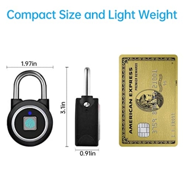 MEGAFEIS Smart Fingerprint Padlock - Bluetooth Lock