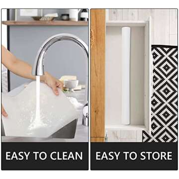 Gartful Non Slip Silicone Mat, 27.6 x 19.7 x 0.05 inches Transparent Silicone Mat, Thick Silicone Mat Pad for Baby Eating, Crafts, Jewelry Casting Mold, Painting, Countertop Protector, Table Placemat