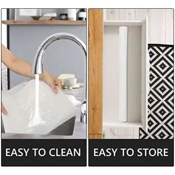 Gartful Non Slip Silicone Mat, 27.6 x 19.7 x 0.05 inches Transparent Silicone Mat, Thick Silicone Mat Pad for Baby Eating, Crafts, Jewelry Casting Mold, Painting, Countertop Protector, Table Placemat