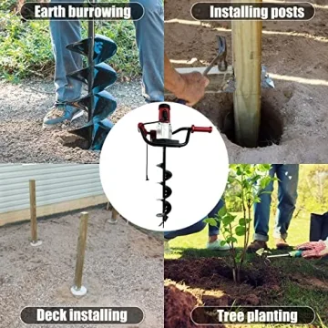 Powerful Higospro Electric Post Hole Digger with Auger Bits