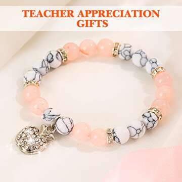 VICKHU Teacher Appreciation Bracelet - Meaningful Gift for Women