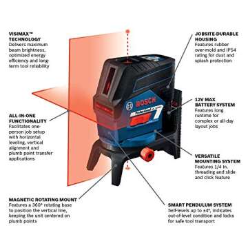 Bosch GCL100-80C Cordless Cross-Line Laser Level
