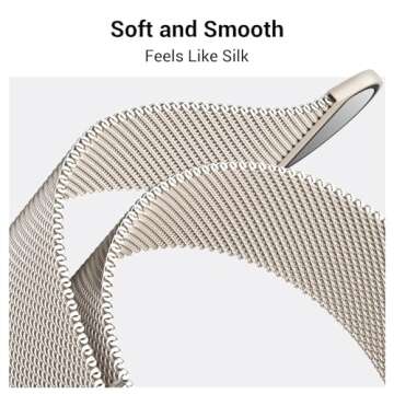 WANLISS Original Metal Milanese Loop Compatible with Apple Watch Band 38mm 40mm 41mm 42mm 44mm 45mm ...