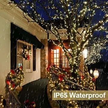 33 Ft-100 LED Christmas Decoration Fairy Lights Battery Operated,Green Wire Mini Light with Waterpro...