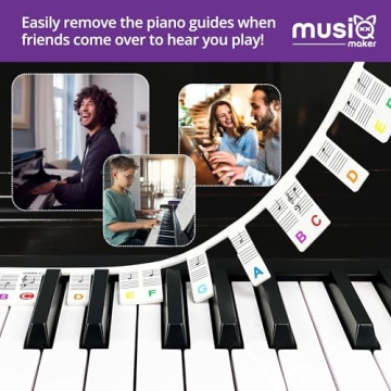 Removable Piano Keyboard Note Labels for Easy Learning