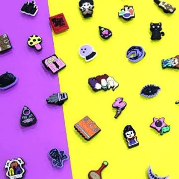 Halloween Witch Shoe Charm Horror Charms,Halloween Gifts,Skull Shoe Charms Men Women Teens Accessories Charms (36PCS)