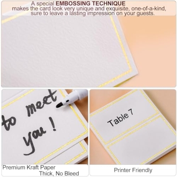 Premium Gold Foil Place Cards for Elegant Events