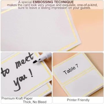 Premium Gold Foil Place Cards for Elegant Events